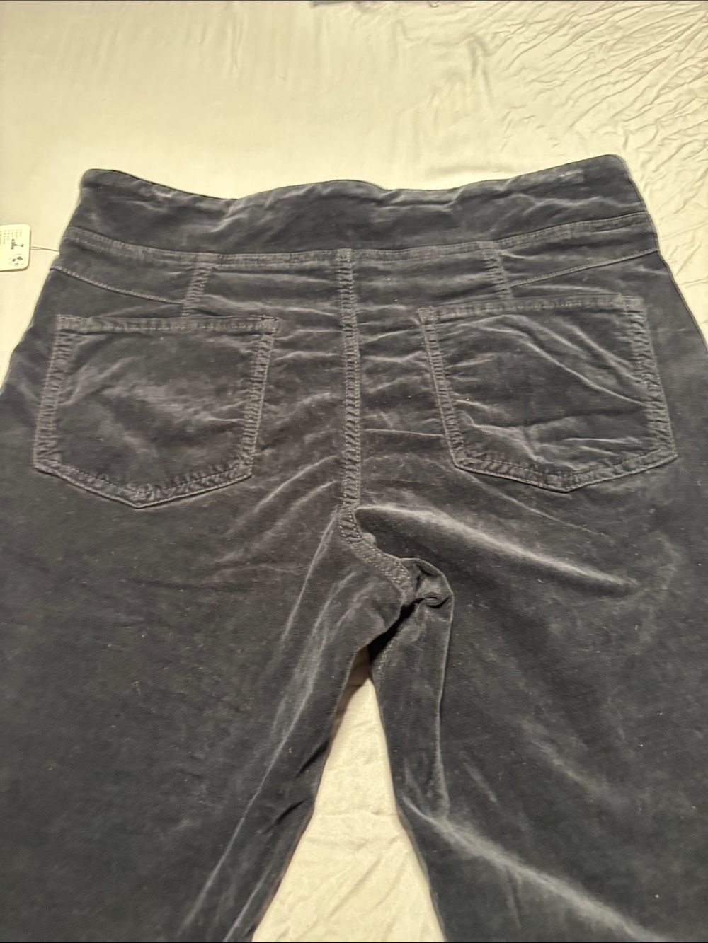 Free people Black velvet Corduroy Pants LARGE - Picture 9 of 14